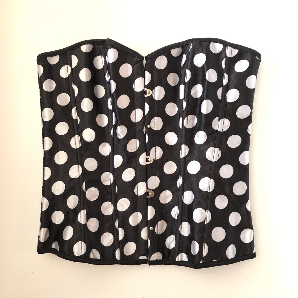 Black and White Polka Dot Corset
